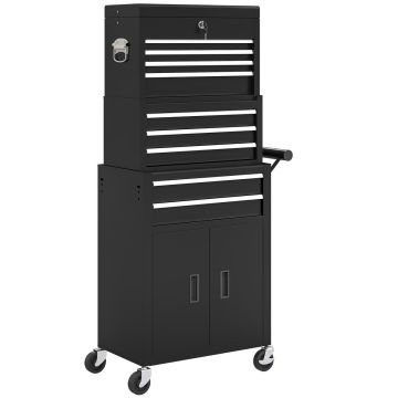 Tööriistakäru, modulaarne 3-in-1, 9 sahtlit, 69,5 × 33 × 133 cm