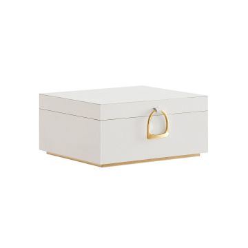 Шкатулка для украшений 20,5x24x11 см., белая/бежевая