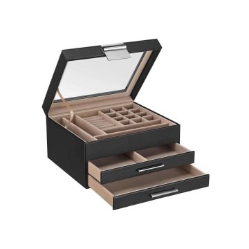 Шкатулка для украшений с зеркалом JBC239BK, черная