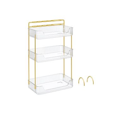 Органайзер для косметики 30,5x16,8x48см., цвет золотой