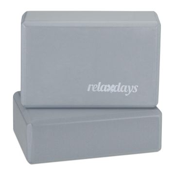 Блоки для йоги Relaxdays, 2 шт, 8 × 23 × 15 см