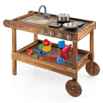 Moving children's kitchen, 4 imitation stoves, 78.7 × 41.9 × 69.9 cm