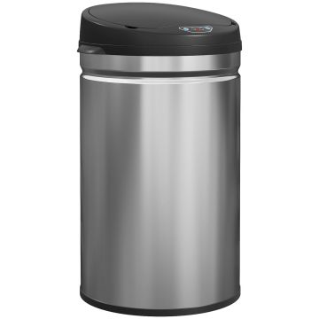 Puutevaba prügikonteiner, 30 l, Hõbedane