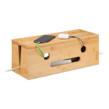 Kaablikorrastuskarp Relaxdays, 2 toitepesale, 42 × 15,5 × 16 cm