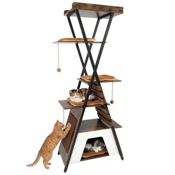 Cat tower, 4 platforms, 75 × 40 × 185 cm