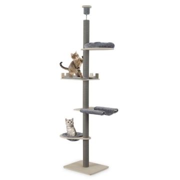 Cat scratching post, 5 levels, 58 × 236–271 × 58 cm