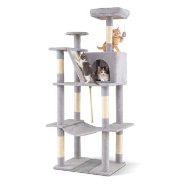 Cat scratching post, 6 levels, 60 × 48 × 158 cm