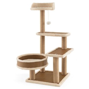 Cat scratching post-tower, 2 platforms, 40 × 90 × 40 cm