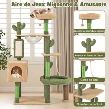 Cat scratching post, multi-level, 60 × 49 × 150 cm