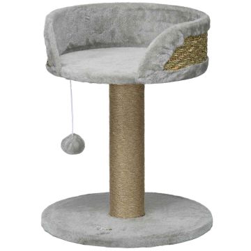Kassikraapimispuu PawHut 40x40x49cm, halli/heledalt pruuni värvi
