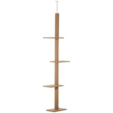 Kassidele mõeldud kraapimispuu PawHut 43x27x260cm, pruun