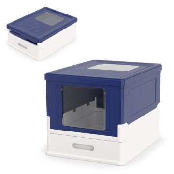 Cat litter box, Foldable, closed, with drawer, 50 × 37.5 × 36.5 cm