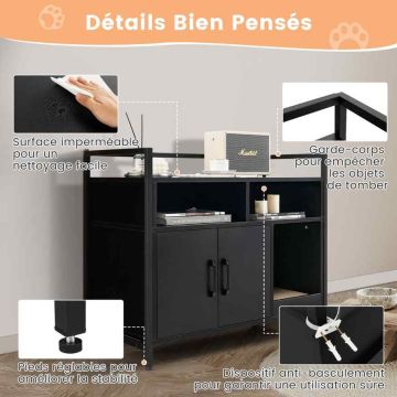 Cat litter box cabinet, 2 doors, 89 × 45 × 75 cm