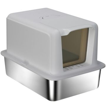 Туалет для кошек, Закрытый и полуоткрытый, 40,5 × 60,5 × 41,5 см