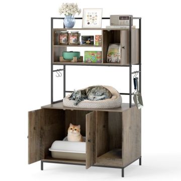 Cat litter box cabinet, 3 shelves, 78 × 51 × 137 cm
