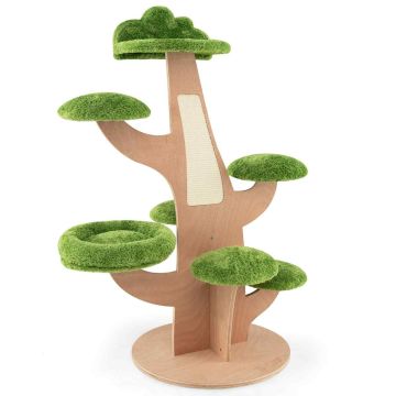Cat tree with scratching board, 4 platform levels, 60.96 × 60.96 × 127 cm