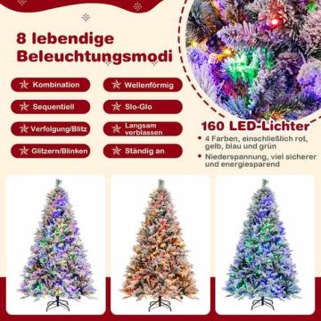 Jõulupuu, 850 oksatippu, 240 LED, 180 × 110 cm