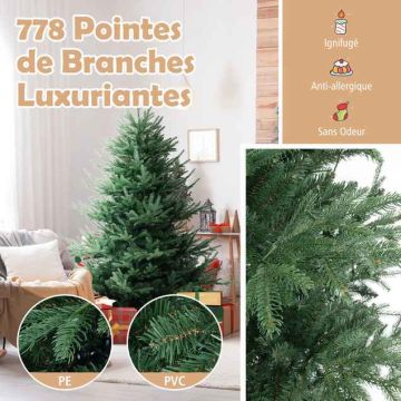 Christmas tree CM25025DE-M, 240 LED bulbs, 8 modes, 180 × 110 × 50 cm