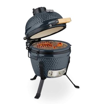 Гриль Kamado Relaxdays, с крышкой, Чёрный, 43 × 56,5 × 46 см
