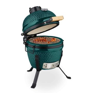 Гриль Kamado Relaxdays, с крышкой, Зелёный, 43 × 56,5 × 46 см