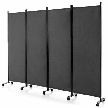 Room divider, 4 panels, 226.06 × 30.48 × 172.72 cm