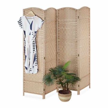 Ruumi eraldussein Relaxdays, 4-osaline, 180 × 180 × 2 cm