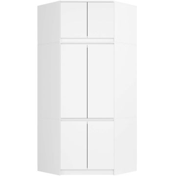 Nurgariidekapp AKORD S100, 6 ust, Valge, 100/100 × 235 × 50 cm