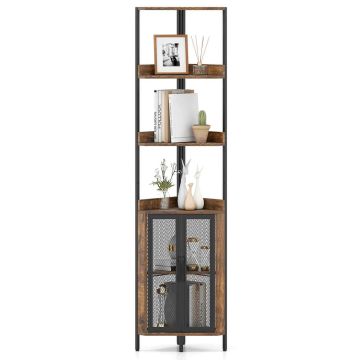 Corner bookshelf, 6 shelves, 32 × 32 × 170 cm