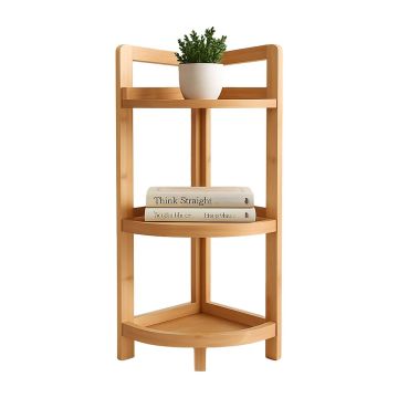 Nurgariiul Relaxdays, 3 riiulitasapinda, Pruun, 23 × 77 × 23 cm