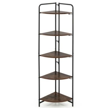 Corner free-standing shelf, 5 levels, 34 × 34 × 151 cm