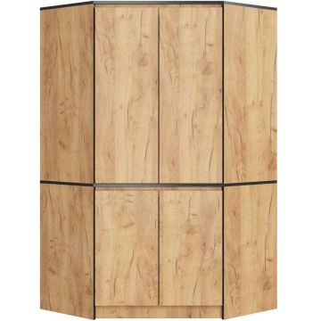 Nurgakapp AKORD S100 CLP, 4 uksega, pruun, 100 × 180 × 50 cm
