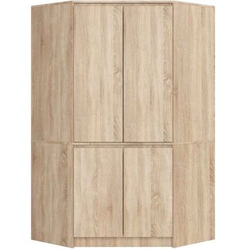 Nurgakapp AKORD S100 CLP, 4 uksega, pruun, 100 × 180 × 50 cm