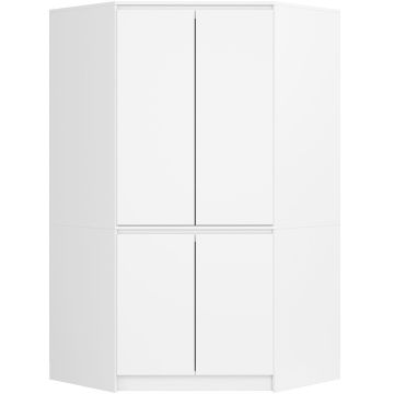 Nurgakapp S100 CLP, 4 ust, valge, 100/100 × 180 × 50 cm
