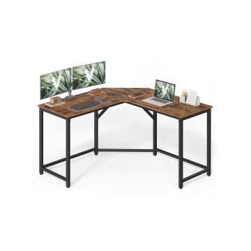 Nurgaarvutilaud VASAGLE LWD73, Pruun/must, 129 × 76 × 129 cm