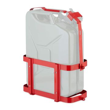 Kanistrikinnitus Relaxdays, 10–20 l, lukustatav, Punane, 49,5 × 42 × 21 cm