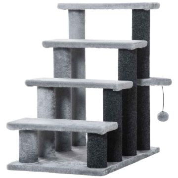 Kasside redel PawHut 60x40x64cm, hall/tumegra värv