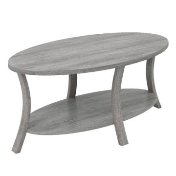 Coffee table, 2-tier, Grey, 111 × 60.5 × 47 cm