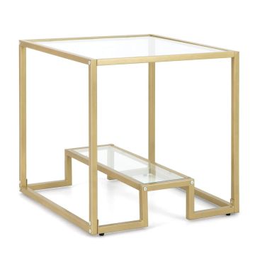 Coffee table, 2 tiers, 55.88 × 55.88 × 55.88 cm