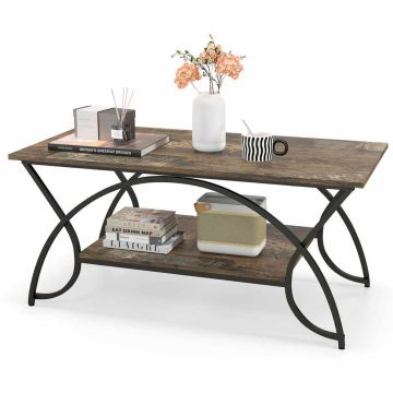 Coffee table, 2-tier, 100.33 × 49.53 × 45.72 cm