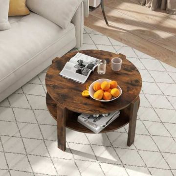 Coffee table, 2-tier, Ø 74 × 45 cm