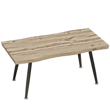 Diivanilaud, tamme/musta värvi, 100 × 45 × 50 cm