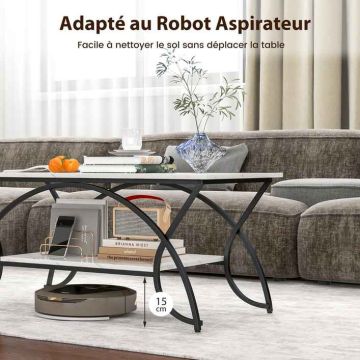 Coffee table, two-tier, 100 × 45 × 50 cm