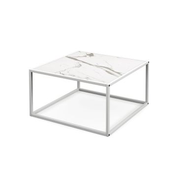 Coffee table, square, with storage compartment, 70 × 40 × 70 cm