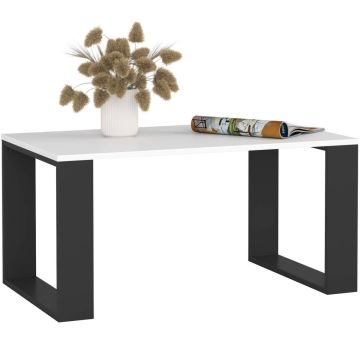 Diivanilaud NOX, valge/must, 92 × 45 × 53 cm