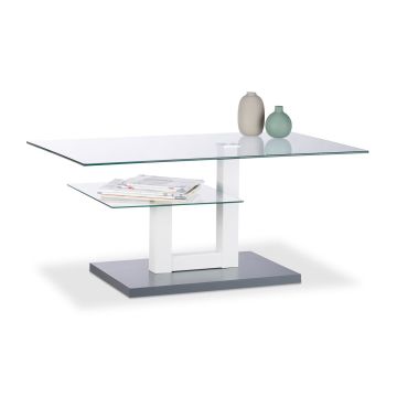 Diivanilaud Relaxdays 10023138.0, külgriiuliga, 100 × 45 × 60 cm