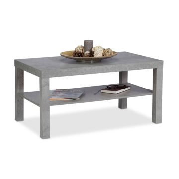 Diivanilaud Relaxdays 10025153.0, alumise riiuliga, Hall, 90 × 45 × 55 cm