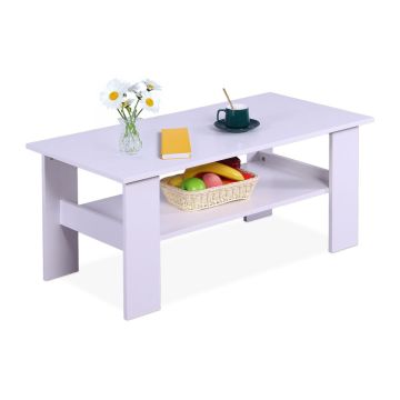 Diivanilaud Relaxdays, alumise riiuliga, 100 × 53,5 × 50 cm