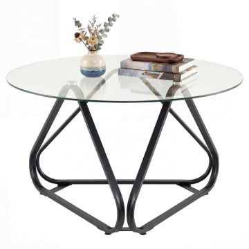 Coffee table, glass, Ø 80 × 45.5 cm