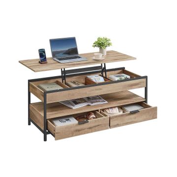 Kohvilaud VASAGLE LCT252K02, Sahtlite ja avatud hoiuruumiga, 50 × 120 cm