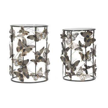 Kohvilaudade komplekt, 2 tk, 41,3 × 55 × 41,3 cm / 35 × 50,3 × 35 cm